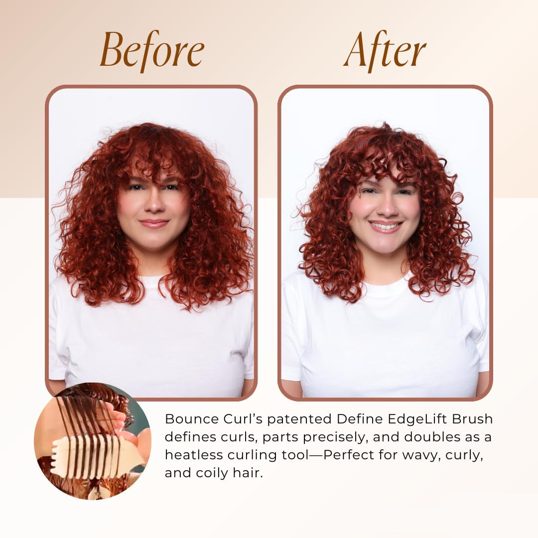 Curl Defining Brush For Curly Hair – Lifts Roots, Defines Curls, Reduces Frizz