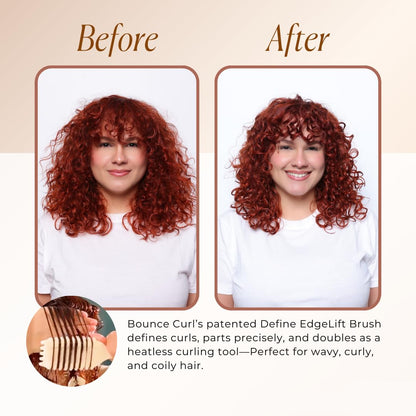 Curl Defining Brush For Curly Hair – Lifts Roots, Defines Curls, Reduces Frizz
