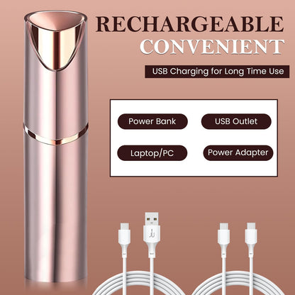 2-in-1 Face and Eyebrow Trimmer - Rechargeable Facial Shaver