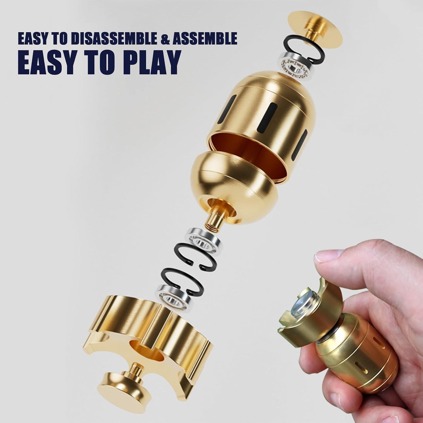 Brass Bomb-Shaped Fidget Toy - Office Desk Ornament Brass Bomb Model