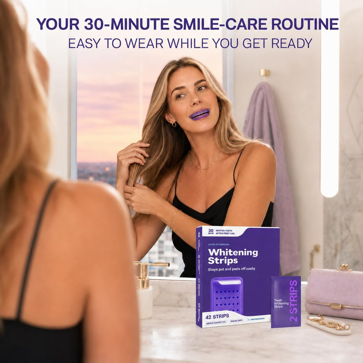 Purple Teeth Whitening Strips