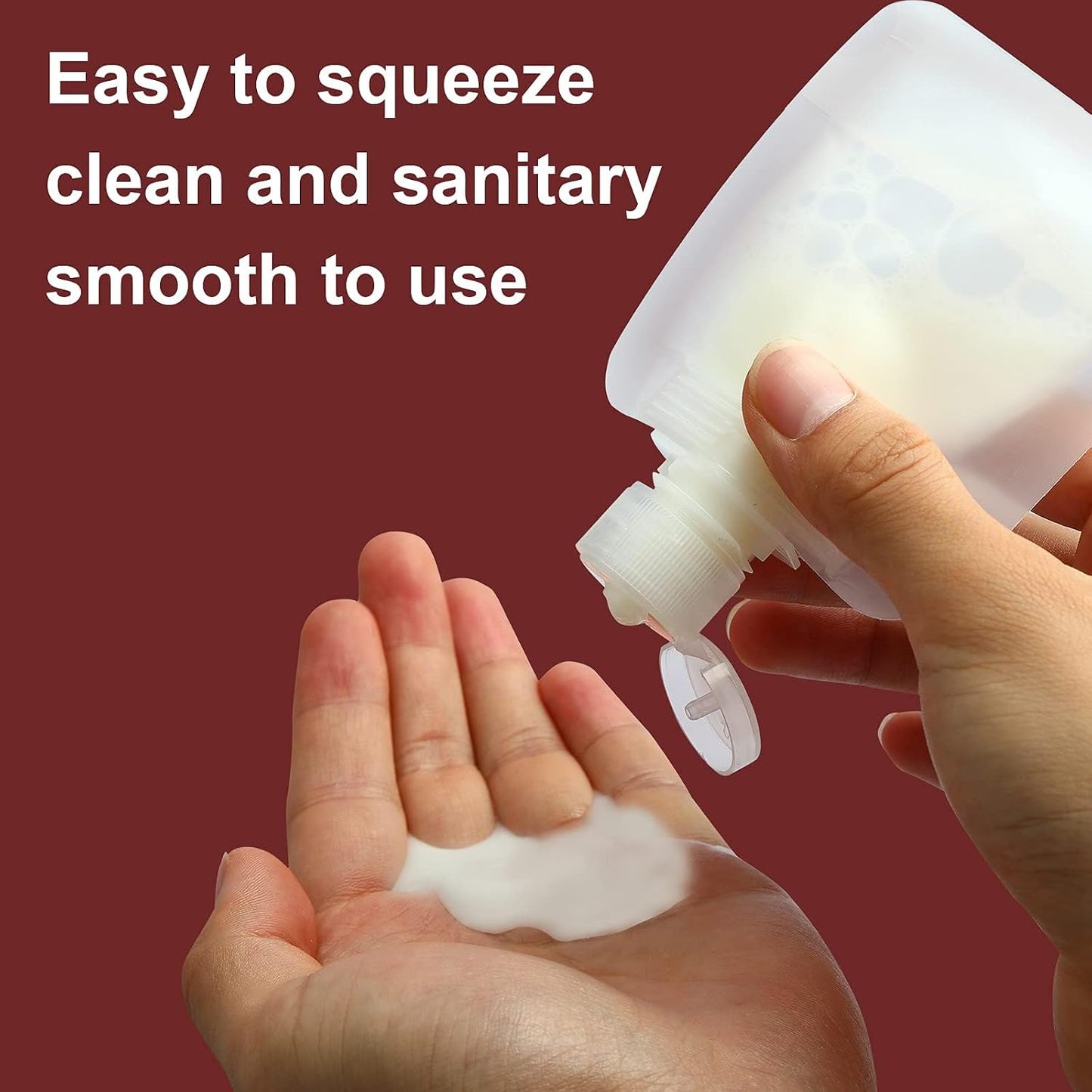 18 Pcs Refillable, Squeezable Dispensing Pouch – Funnel Included – TSA Compliant