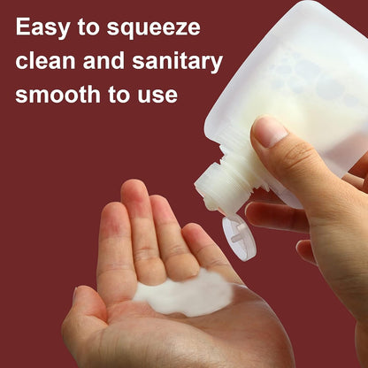 18 Pcs Refillable, Squeezable Dispensing Pouch – Funnel Included – TSA Compliant