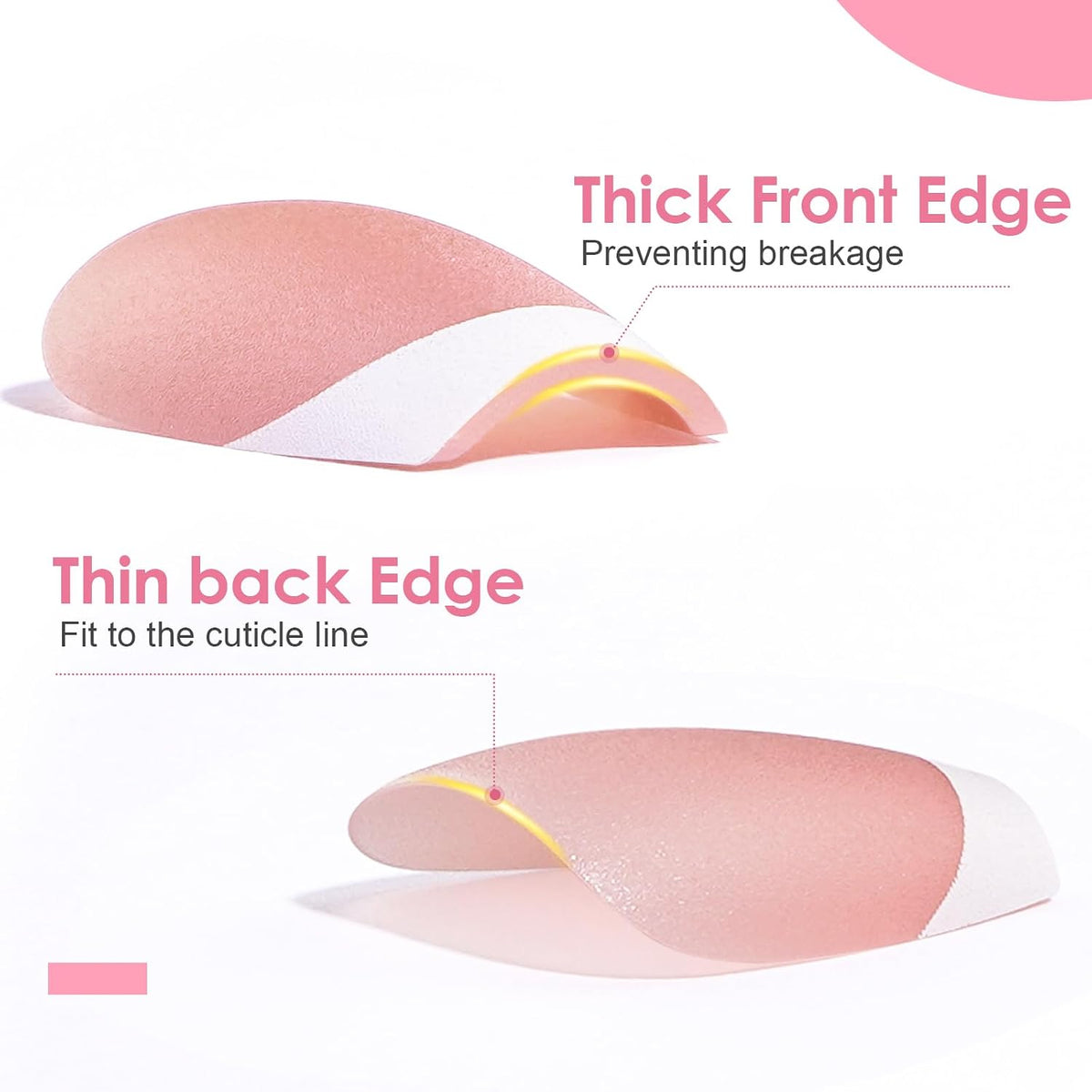 Removable Nail Sticker Set - Women's Soft Gel Nail Stickers, 120 Pcs