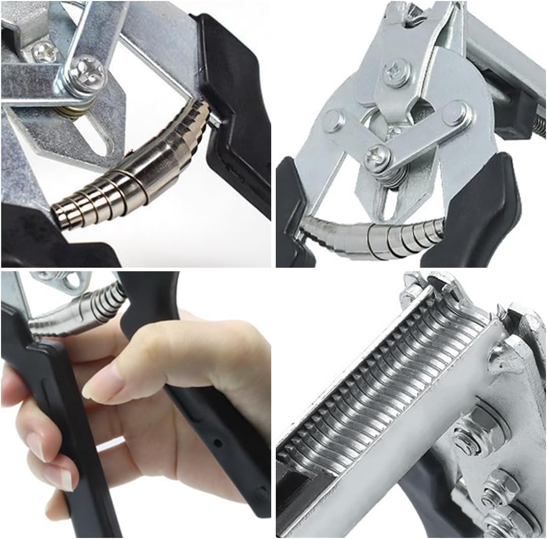 Hog Ring Pliers Kit with 600 Pcs of Galvanized Steel Hog Rings