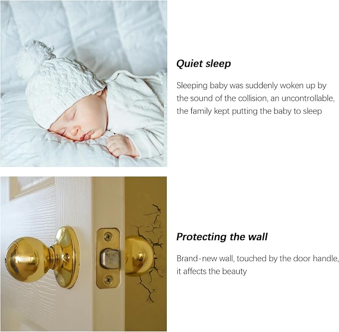 Set of 4 Silicone Spherical Door Knob Covers – Wall Protection Bumpers