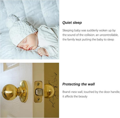 Set of 4 Silicone Spherical Door Knob Covers – Wall Protection Bumpers