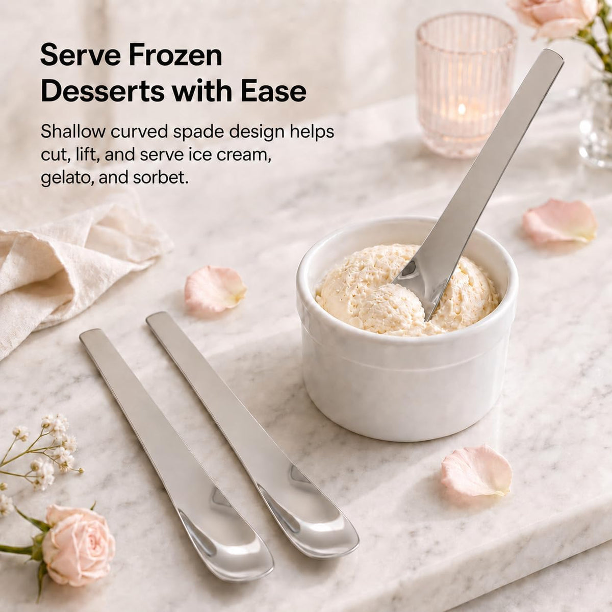 Stainless Steel Dessert Spade Spoon