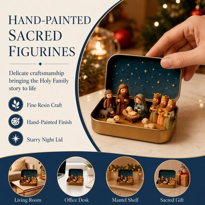 Handmade Mini Christmas Nativity Scene Ornament