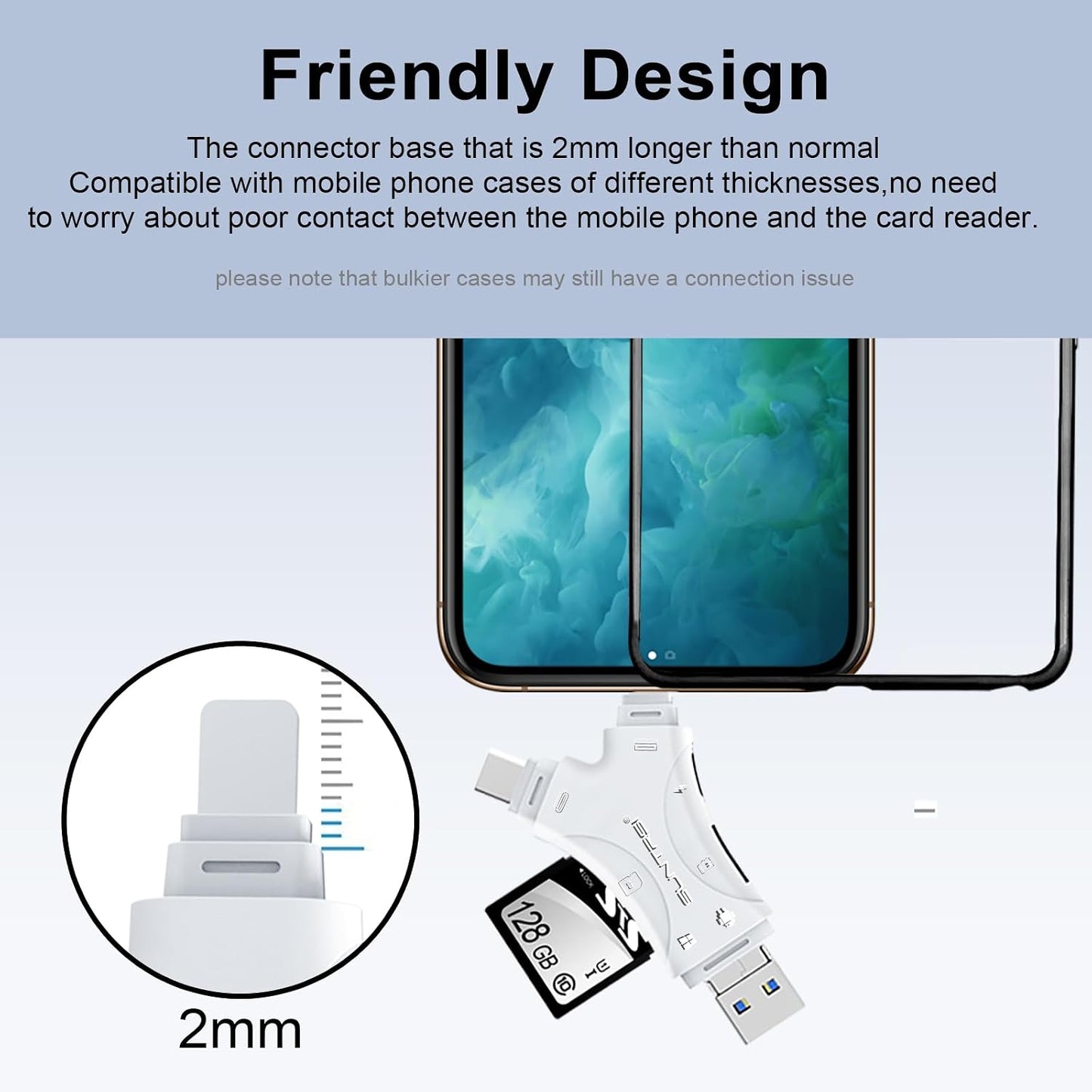 4-in-1 USB 3.0 SD/Micro SD Card Reader