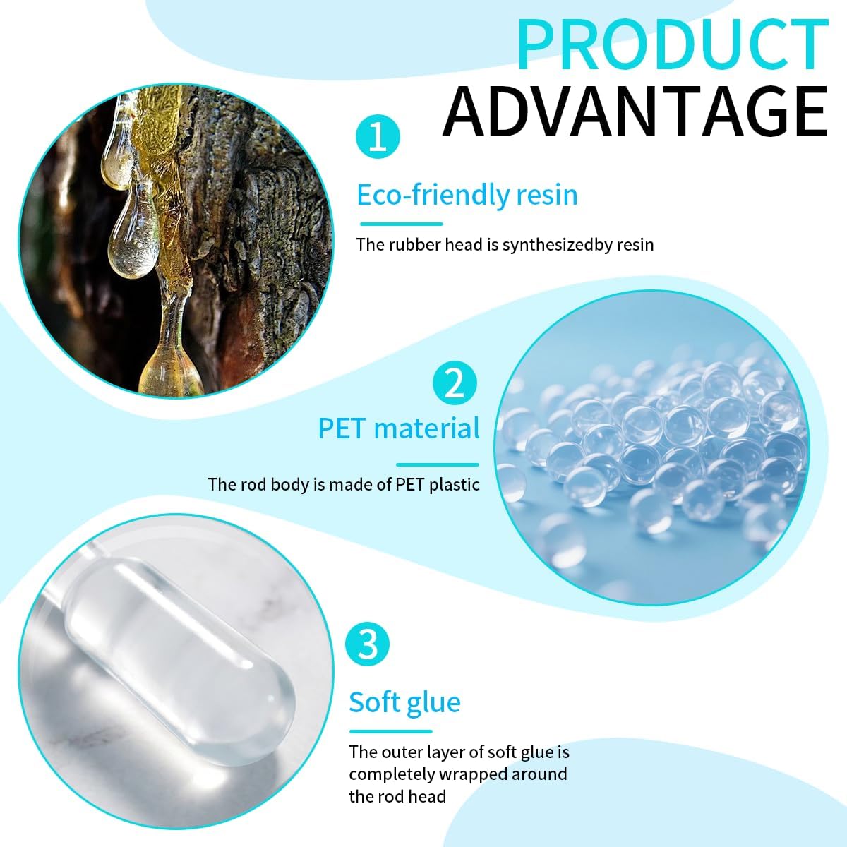 24 Pcs Reusable Sticky Ear Cleaning Stick for Home