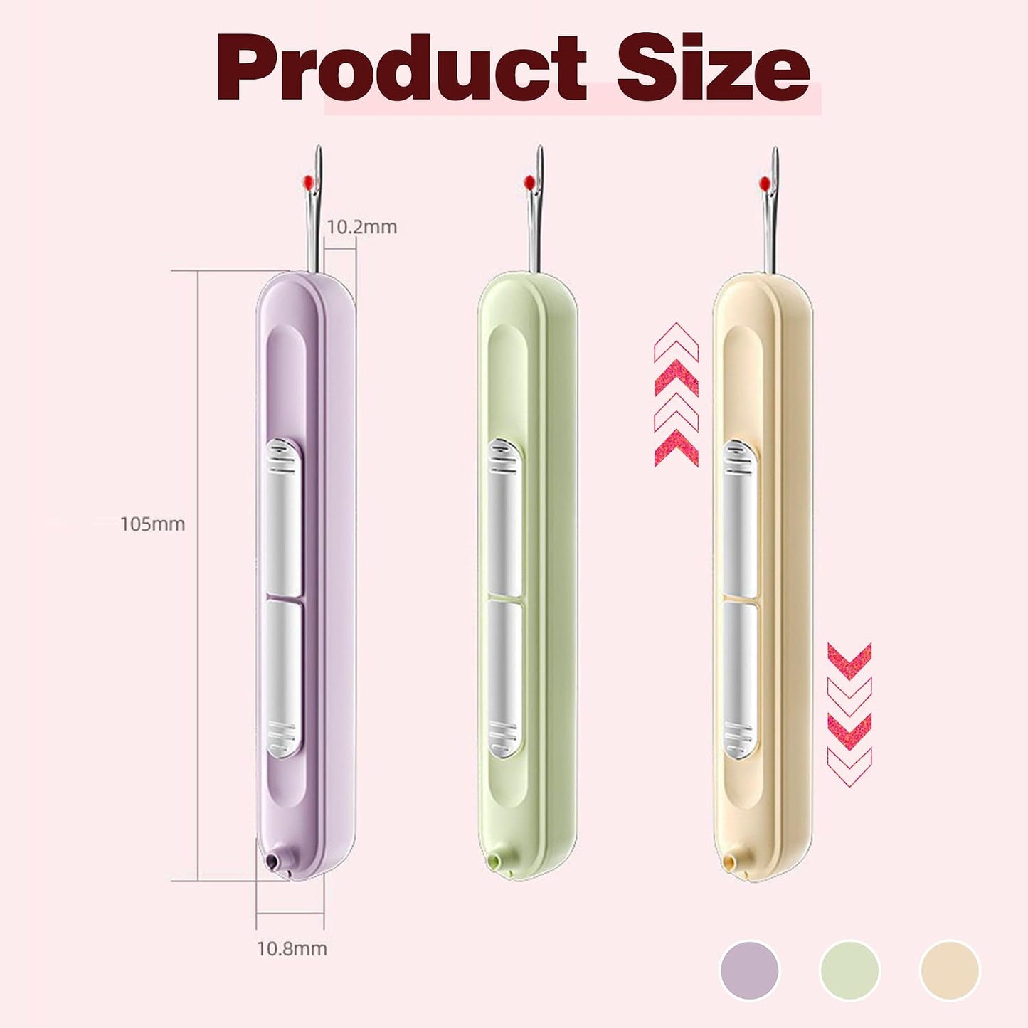 Upgraded Plug-in 2 in 1 Needle Threader Seam Ripper Tool