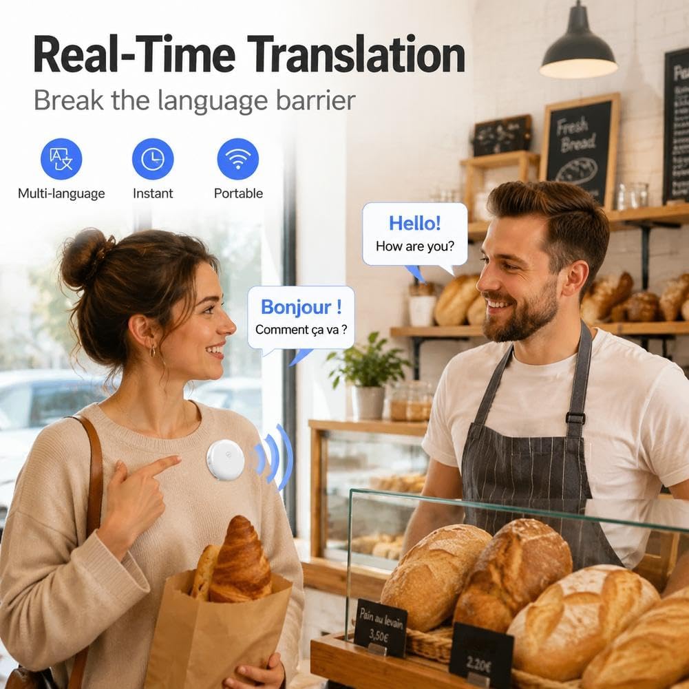 Wireless Language  Translator Device, 165 Languages  Practice & Everyday Communication