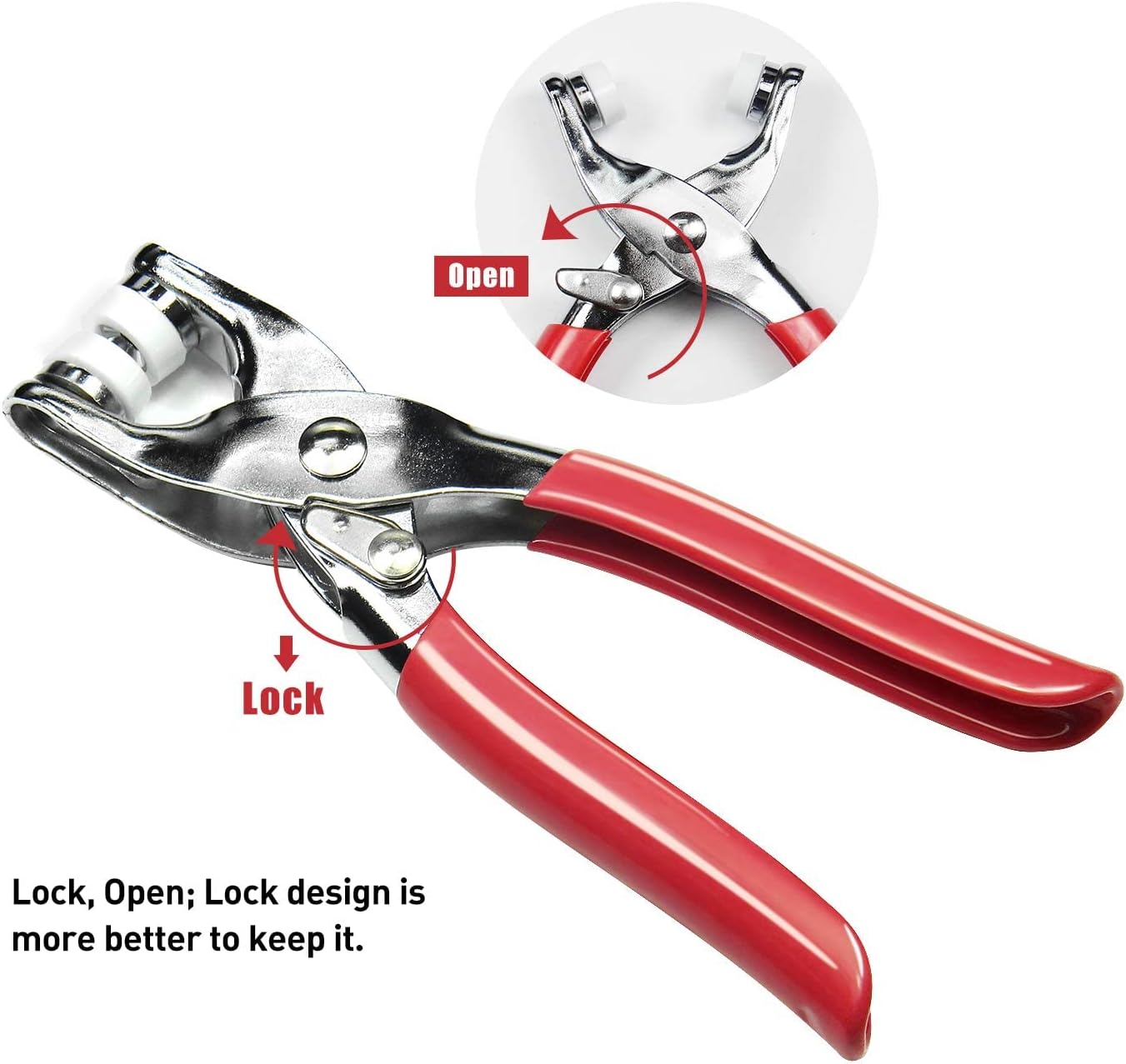 100 Sets Metal Prong Snaps and Installation Pliers