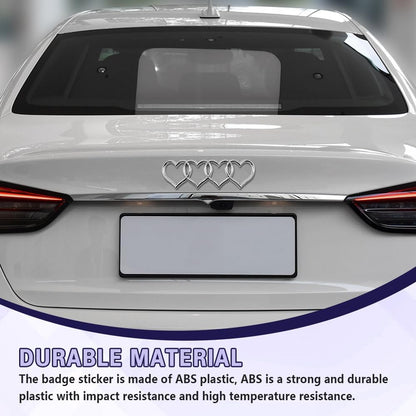 Heart-Shaped Car Emblem and Badge – 3D Exterior Decorative Sticker