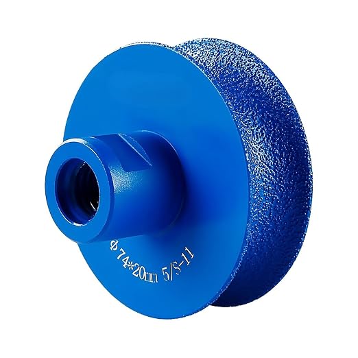 Diamond Edging Wheel Half-Round Profile, For Angle Grinders, 5/8-11 Thread