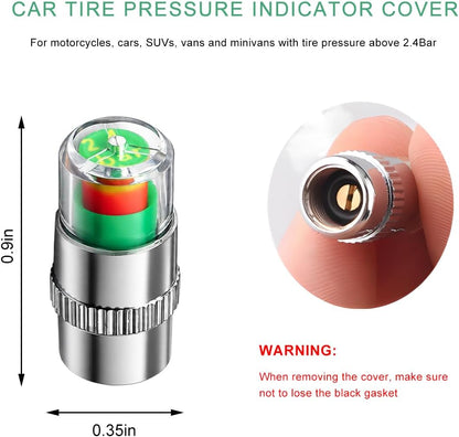 8 PCS Tire Pressure Monitor Valve Stem Caps