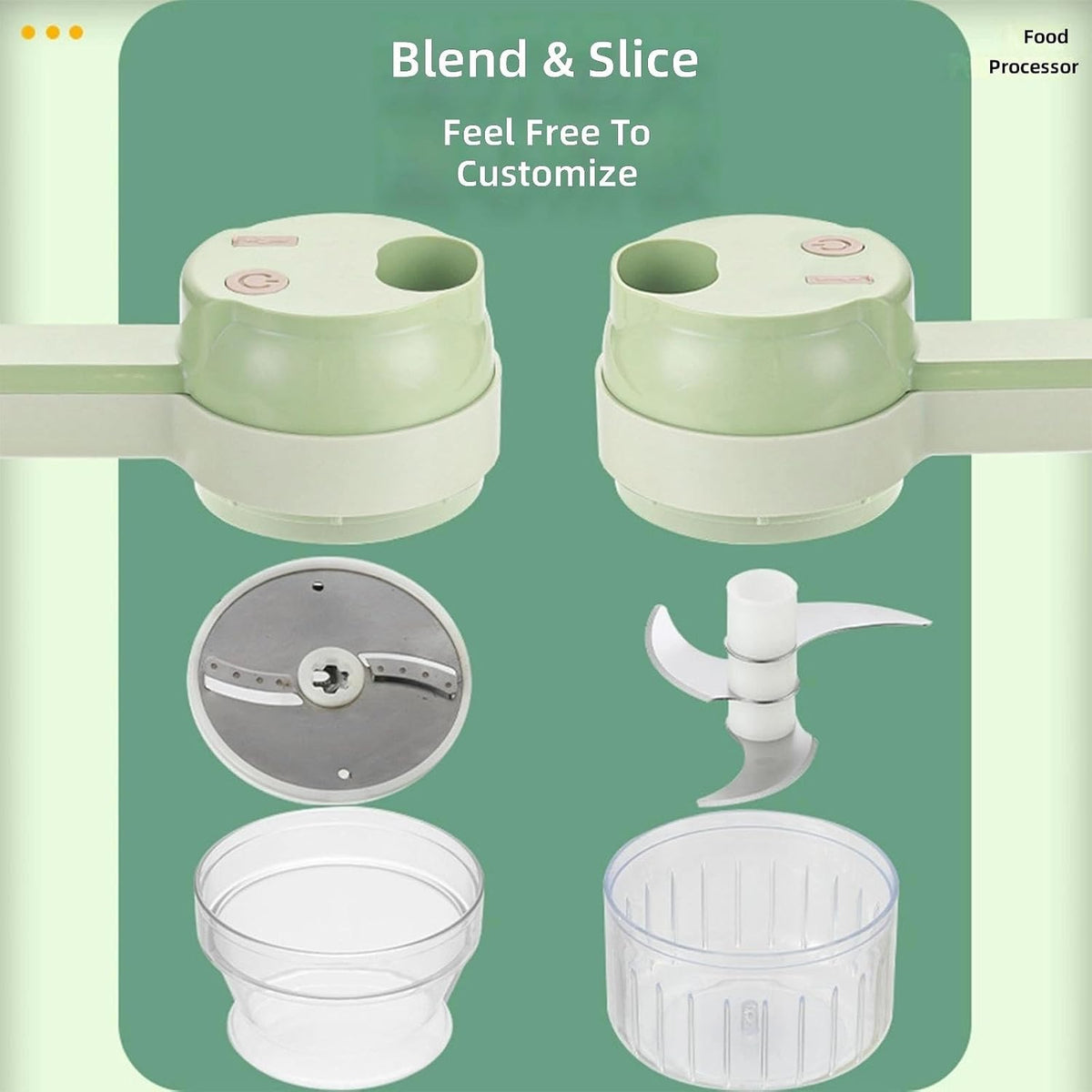 Multifunctional Electric Handheld Vegetable Chopper Set – Suitable for Preparing Baby Food