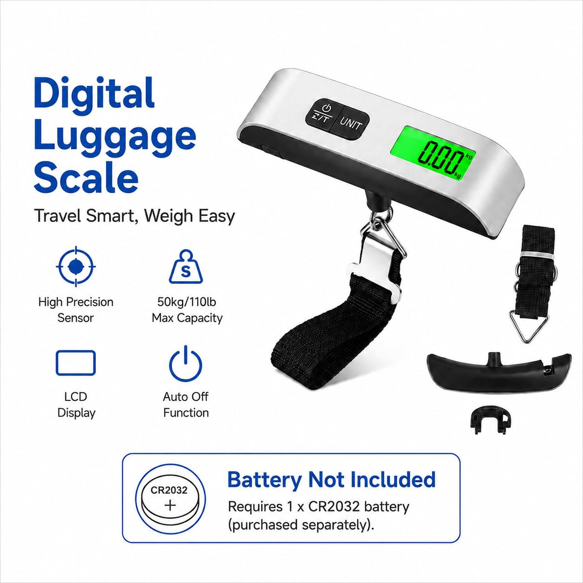 Digital Luggage Scale – Portable Hanging Suitcase Weight Scale