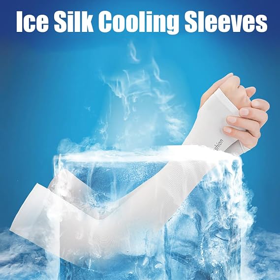 7 Color/Set Unisex Sun-Protection Ice Silk Sleeves With Thumbholes