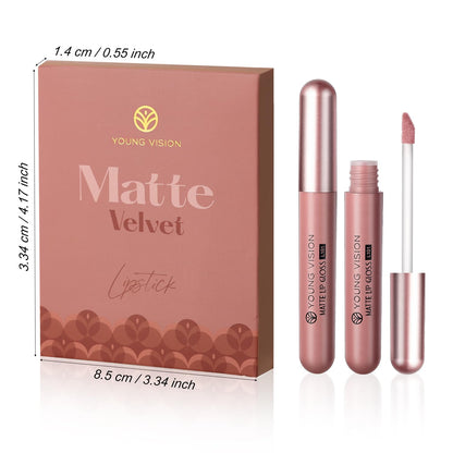 6-Pc Matte Long-Lasting Nude Liquid Lipstick Set, Long-Lasting