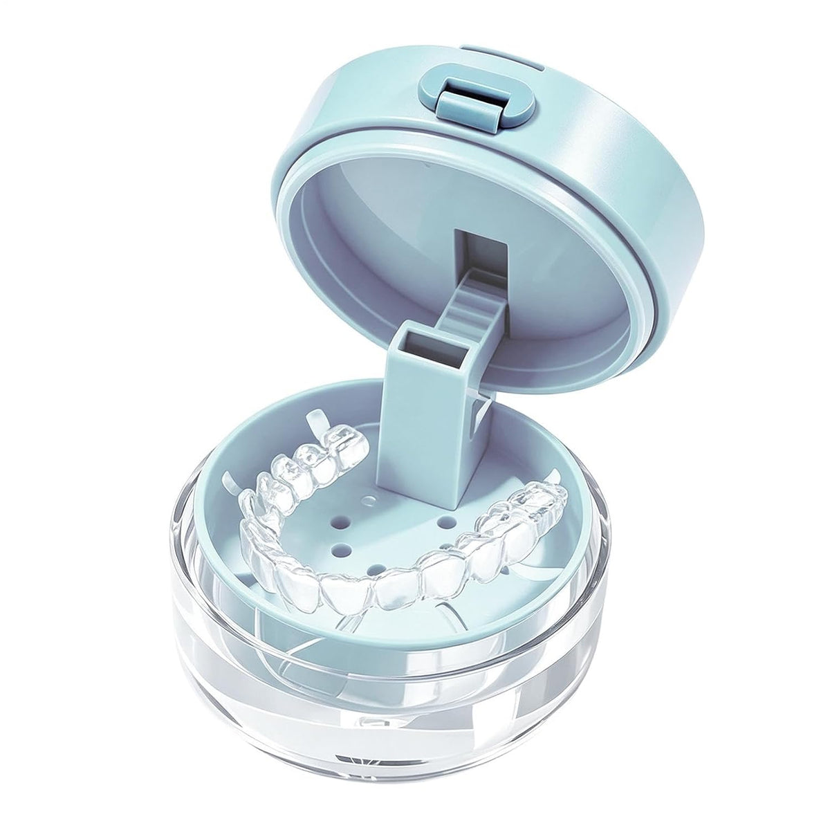 Retainer Cleaner Case Box,Storage Soak Container With Drain Tray