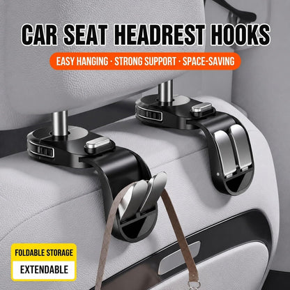 2 Pack Car Hook for Headrest Retractable Foldable