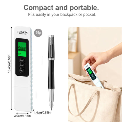 4-in-1 Digital Water Quality Tester (TDS, EC, and Temperature/°C, °F)