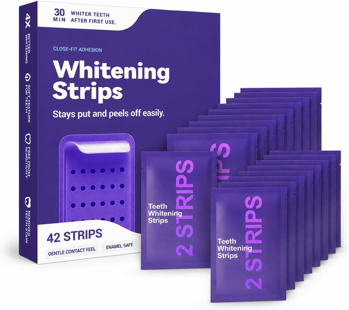 Purple Teeth Whitening Strips