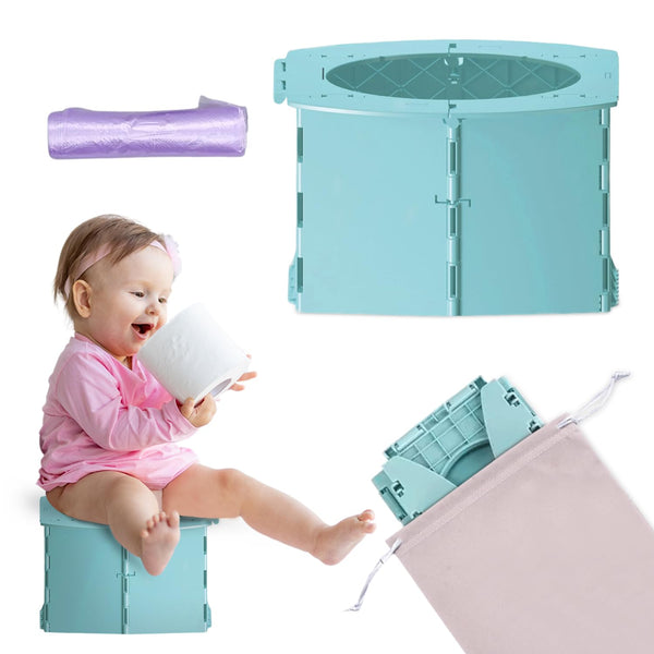 Portable Toddler Travel Potty – Foldable, Lightweight, Leak-Proof