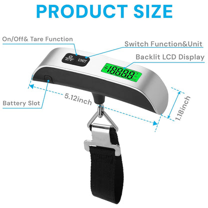 Digital Luggage Scale – Portable Hanging Suitcase Weight Scale