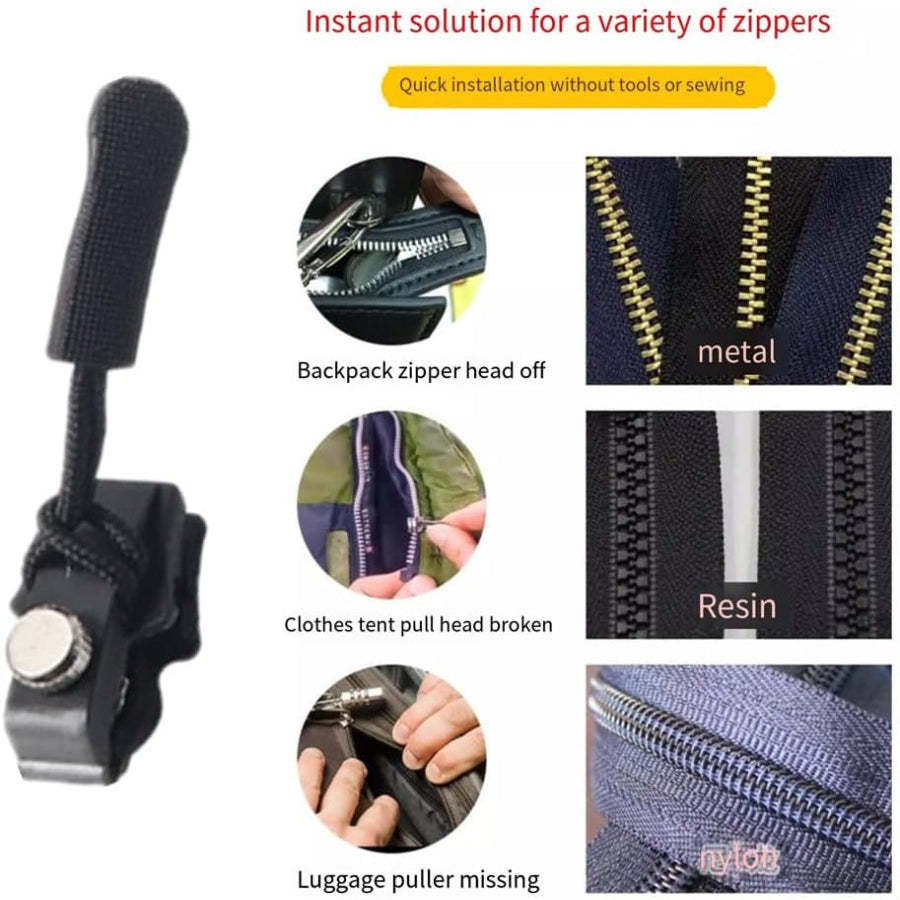 15Pcs Zipper Repair Tool | 3 Sizes, Replace Zippers Without Tools