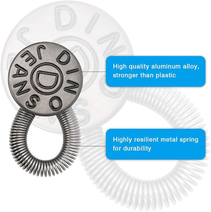 10PCS Flexible Jean Waist Extender, Bronze Waistband Expanders Button