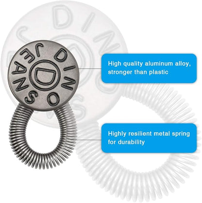 10PCS Flexible Jean Waist Extender, Bronze Waistband Expanders Button