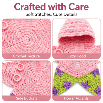 Crochet Star-Shaped Baby Swaddle | Hooded Design