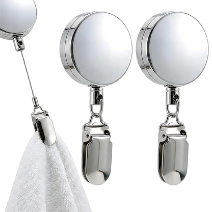 Retractable Towel Clips for Kitchen Bathroom