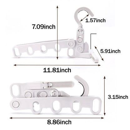 Portable Travel Hanger with 5 Holes for Balcony, Laundry Room and Outdoor
