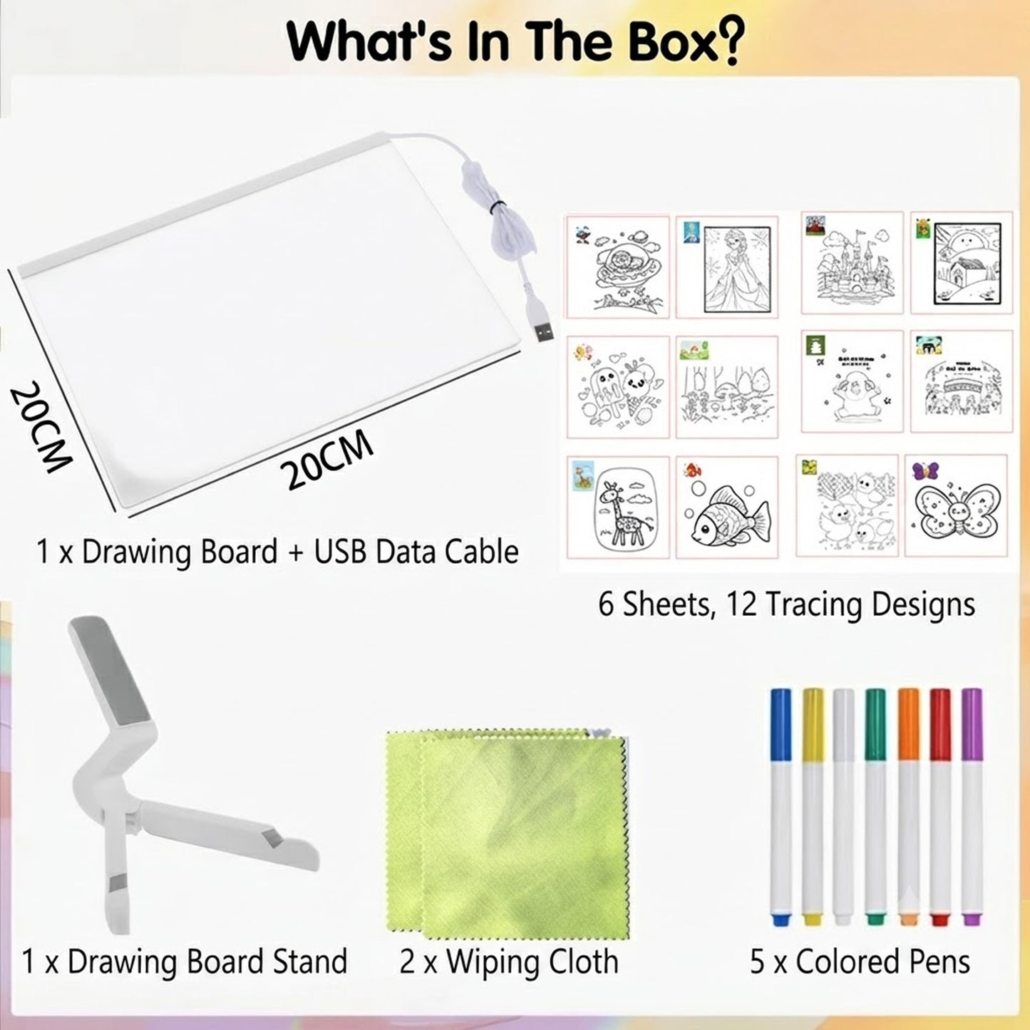 LED Drawing Board with Stand Suitable As A Gift, Office Planning