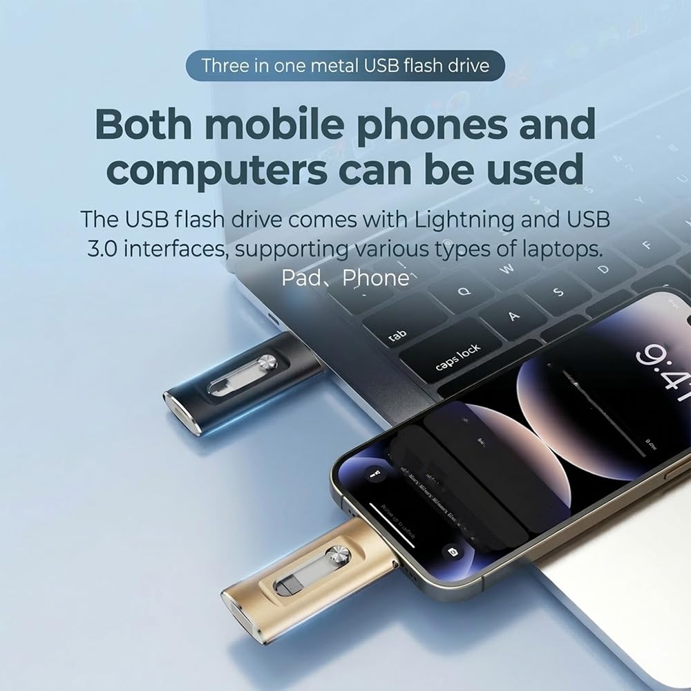 3-in-1 High-Capacity USB Drive