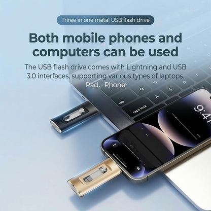 3-in-1 High-Capacity USB Drive