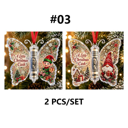 Butterfly Christmas Money Gift Ornament Butterfly Xmas Cash Decor
