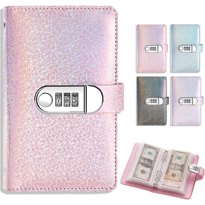 Sparkle Cash Savings Binder with 3 Digit Combination Lock