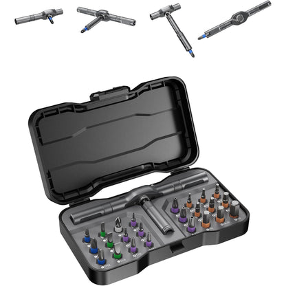 24 in 1 Ratchet Screwdriver Set with Detachable Handle
