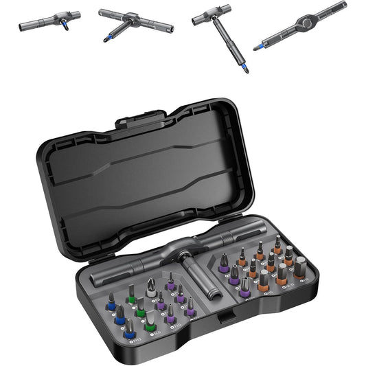 24 in 1 Ratchet Screwdriver Set with Detachable Handle