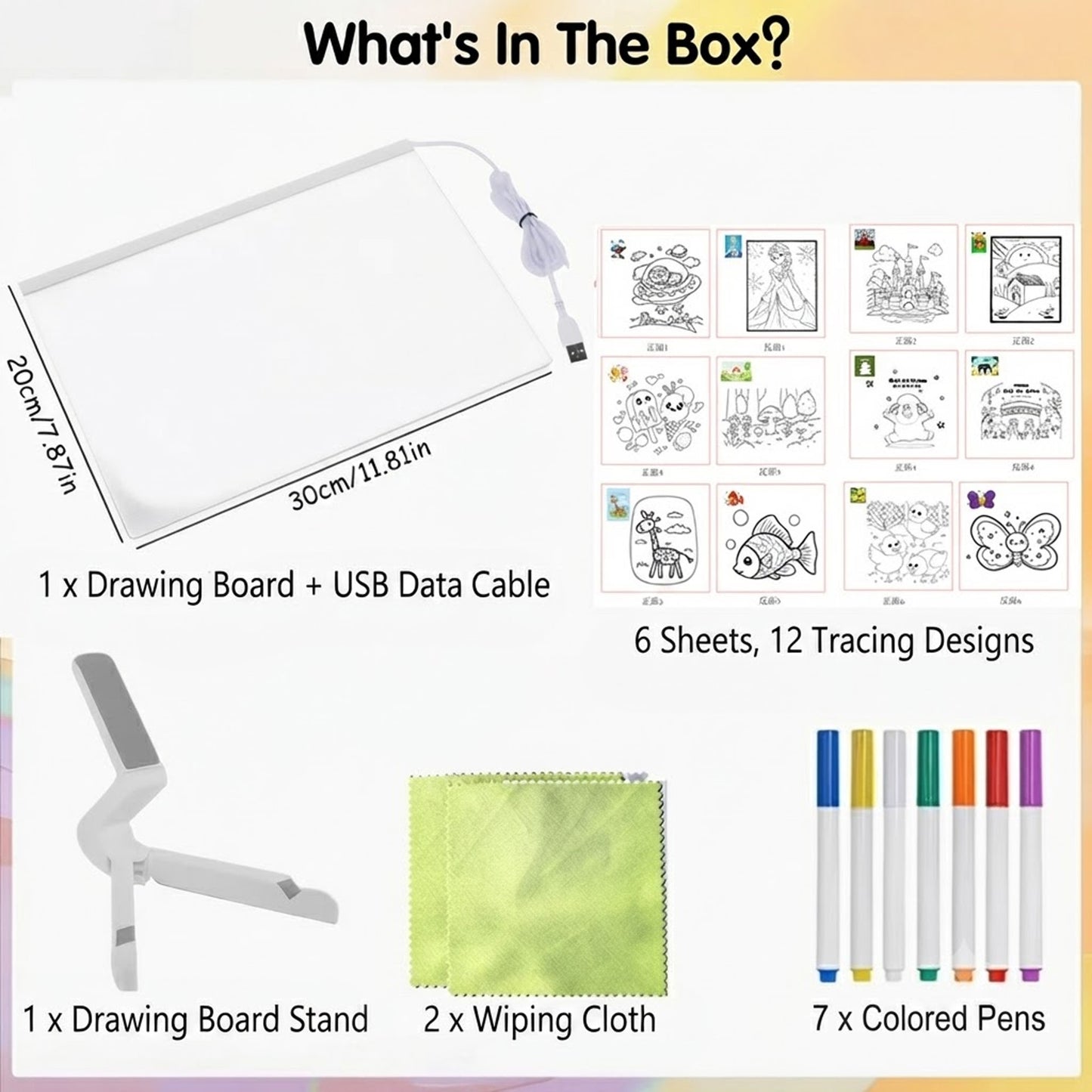 LED Drawing Board with Stand Suitable As A Gift, Office Planning