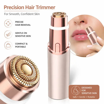 2-in-1 Face and Eyebrow Trimmer - Rechargeable Facial Shaver