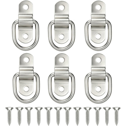 6 Pack 1/4" Trailer Tie Down Anchor Enhanced Version