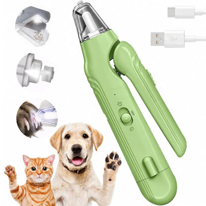 Dog Nail Clippers with Light & Grinder