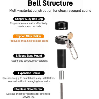 Bicycle Handlebars Blocked Bell Bent Horns Riding Bike Accessories