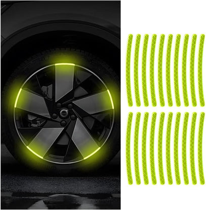 20PCS Car Wheel Stripe Reflective Stickers for Motorcycles, Bicycles